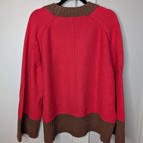 Maeve The Chandler Red And Brown Sweater Pullover sz M NWT - Picture 8 of 9